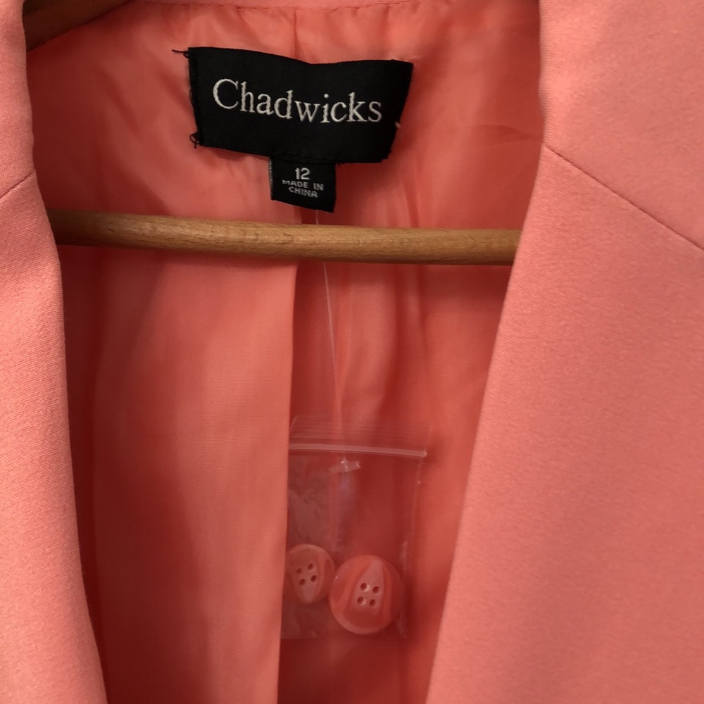 SOLD - Chadwicks // salmon colored blazer - Picture 7 of 10